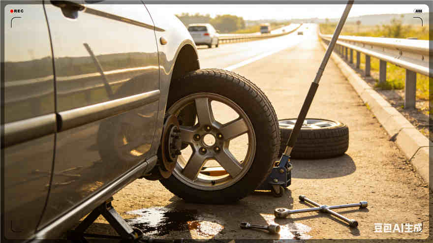 周至高速公路扎胎-汽车流动补胎